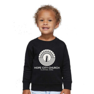 Hope City Rabbit Skins Toddler Juvy Crewneck Sweatshirt-Black