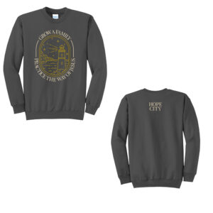 Hope City Unisex Basic Crewneck Sweatshirt-Charcoal