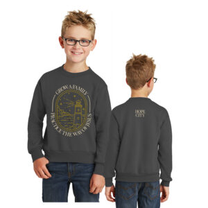 Hope City Youth Crewneck Sweatshirt-Charcoal