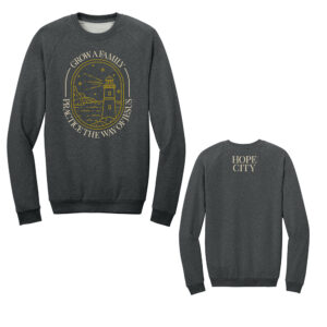 Hope City Unisex District Cloud Fleece Crew-Heathered Charcoal