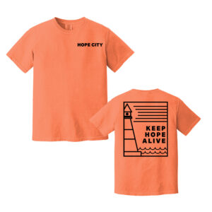 Hope City Unisex Comfort Colors Pigment Dyed Short Sleeve Shirt-Melon