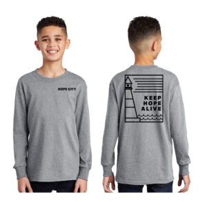 Hope City Youth Cotton Long Sleeve Tee-Athletic Heather