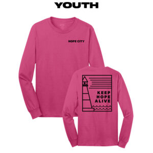 Hope City Youth Cotton Long Sleeve Tee-Sangria