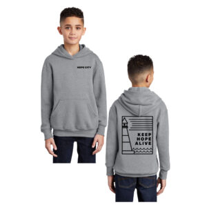 Hope City Youth Fleece Hooded Sweatshirt-Athletic heather