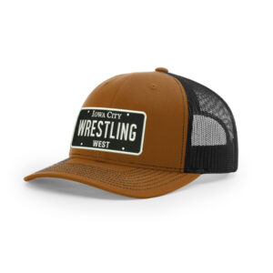 IC West Trojan Wrestling Richardson Pro Crown Mesh Back Adjustable back cap Split-Carmel/Black