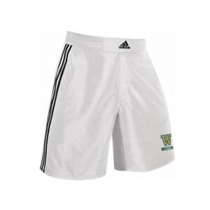 IC West Trojan Wrestling Adidas Men Stock Grappling Short-White/Black