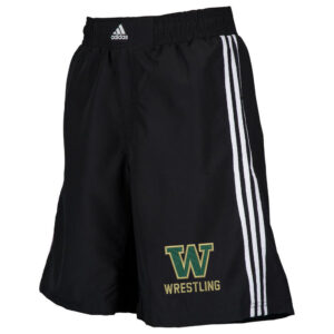 IC West Trojan Wrestling Adidas Men Stock Grappling Short-Black/White