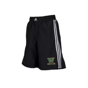 IC West Trojan Wrestling Adidas Stock Grappling Short YOUTH Large-Black/White