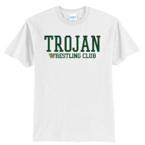 IC West Trojan Wrestling Unisex Short Sleeve Tee-White