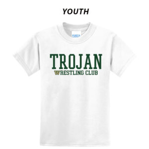 IC West Trojan Wrestling Youth Short Sleeve Tee-White