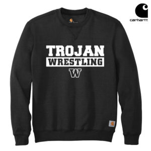 IC West Trojan Wrestling Carhartt Adult Midweight Crewneck Sweatshirt-Black