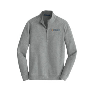 Northpoint Commercial Credit Port Authority Interlock 1/4 Zip Men-Medium Grey Heather