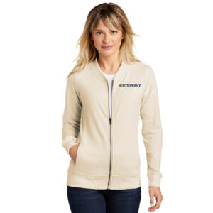 Northpoint Commercial Credit Sport-Tek Ladies Lightweight French Terry Bomber jacket-Ecru