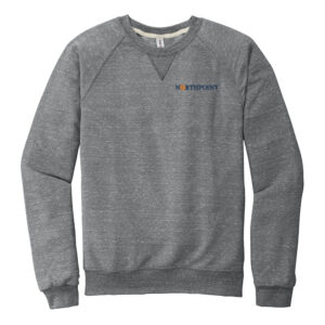 Northpoint Commercial Credit Unisex Jerzees Snow Heather French Terry Raglan Crew-Charcoal