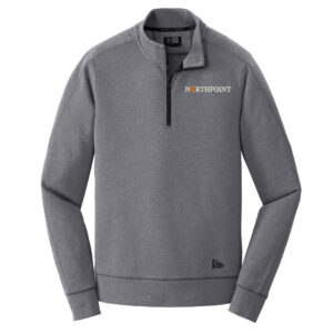 Northpoint Commercial Credit New Era Tri-Blend Fleece 1/4-Zip Pullover Men-Shadow Grey Heather