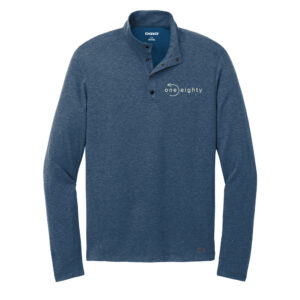 One Eighty OGIO Men Command 1/4-Snap long sleeve-Spar Blue