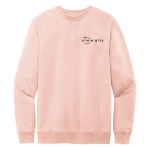 One Eighty Rah-Rah District Unisex V.I.T. Fleece Crew-Rossewater Pink