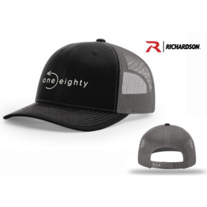 One Eighty Richardson Pro Crown Mesh Back Adjustable back cap Split-Black/Charcoal