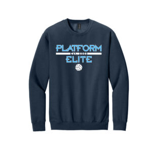 Platform Elite VB Gildan Softstyle Unsiex Crewneck Sweatshirt-Navy