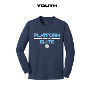 Platform Elite VB Youth Cotton Long Sleeve Tee-navy