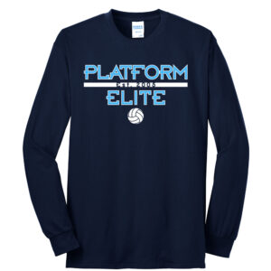 Platform Elite VB Unisex Long Sleeve Tee-Navy