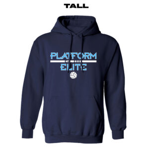 Platform Elite VB Tall Fleece Hooded Sweatshirt-Navy