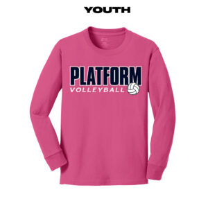 Platform Elite VB Youth Cotton Long Sleeve Tee-Sangria