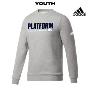 Platform Elite VB Adidas YOUTH Fleece Crewneck Sweatshirt- MedGrey Heather