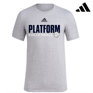 Platform Elite VB Adidas Fresh Badge Sport Unisex Short Sleeve 100% Cotton Tee-Grey Heather