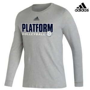 Platform Elite VB Adidas Badge of Sport (BOS) Pre Game Long Sleeve Tee – Heather Grey (L-3XL)