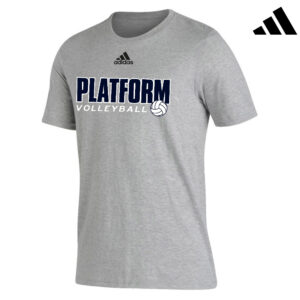 Platform Elite VB Adidas Badge of Sport (BOS) Pre Game Tee – Heather Grey