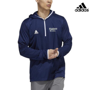 Platform Elite VB Adidas Team Issue hooded long sleeve 1/4 zip Tee- Team Navy