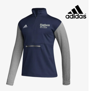 Platform Elite VB Adidas Team Issue color block 1/4 zip pullover -Team Navy/Grey (M, 3XL,4XL)