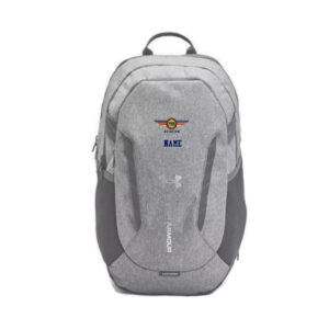 PNB Aviation Club Under Armour Hustle 6.0 Team Backpack -Castlerock Grey