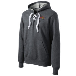 PNB Aviation Club Sport Tek Lace up pullover hooded sweatshirt Unisex-Graphite Heather