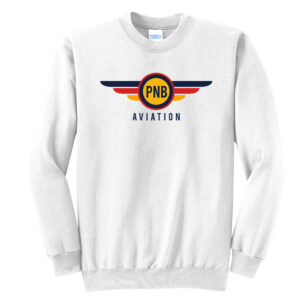 PNB Aviation Club Unisex Fleece Crewneck Sweatshirt-White