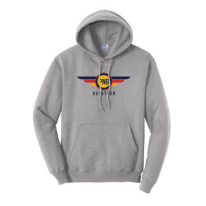 PNB Aviation Club Unisex Fleece Hooded Sweatshirt-Athletic Heather