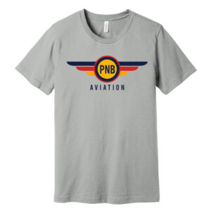 PNB Aviation Club Bella and Canvas Unisex Short Sleeve Tee-Silver