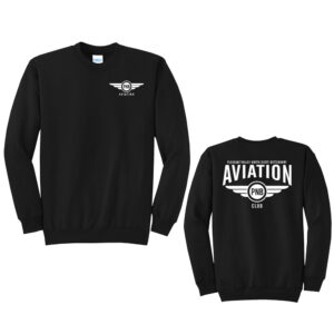 PNB Aviation Club Unisex Core Fleece Crewneck Sweatshirt-Black