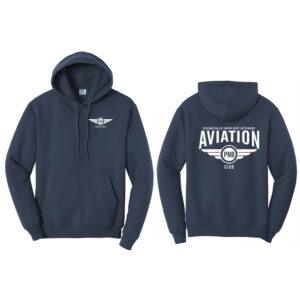 PNB Aviation Club Unisex Core Fleece Hooded Sweatshirt-Navy