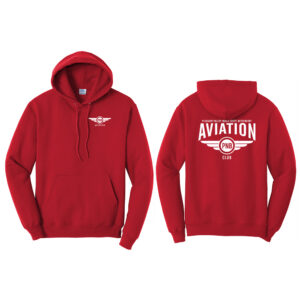 PNB Aviation Club Unisex Core Fleece Hooded Sweatshirt-Red