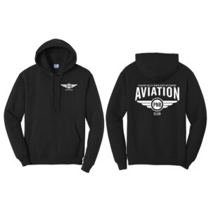 PNB Aviation Club Unisex Core Fleece Hooded Sweatshirt-Black