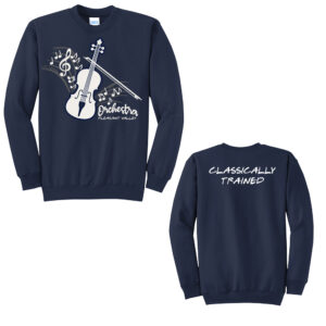 PV Orchestra Unisex Fleece Crewneck Sweatshirt-Navy