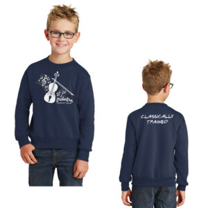 PV Orchestra Youth Fleece Crewneck Seweatshirt-Navy