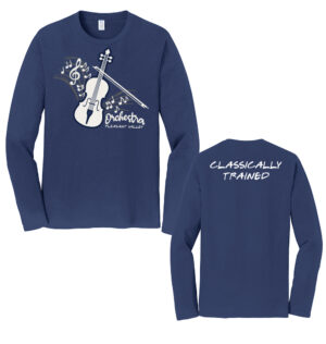 PV Orchestra Unisex Fan Favorite Long Sleeve Tee-Navy