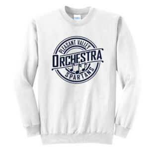 PV Orchestra Unisex Core Fleece Crewneck Sweatshirt-White