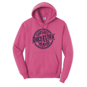 PV Orchestra Unisex Fleece Hooded Sweatshirt-Sangria