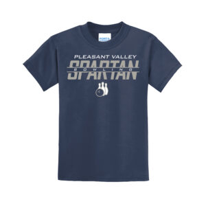 PV Spartan Bowling Youth Short Sleeve Tee-navy