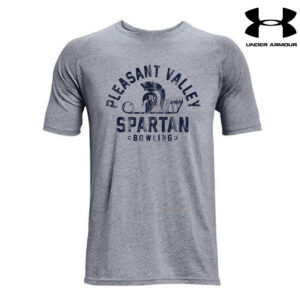 PV Spartan Bowling Under Armour Men Cotton Blend Tee-Steel Grey