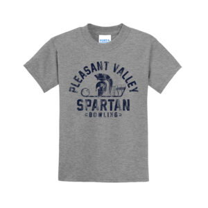 PV Spartan Bowling Youth Cotton Short Sleeve Tee-Athletic Heather